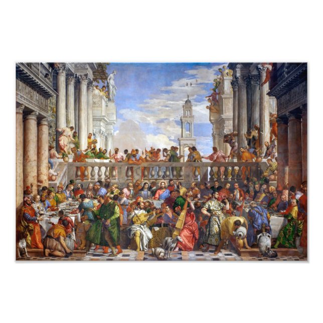 Die Hochzeit in Cana | Paolo Veronese | Fotodruck (Vorne)