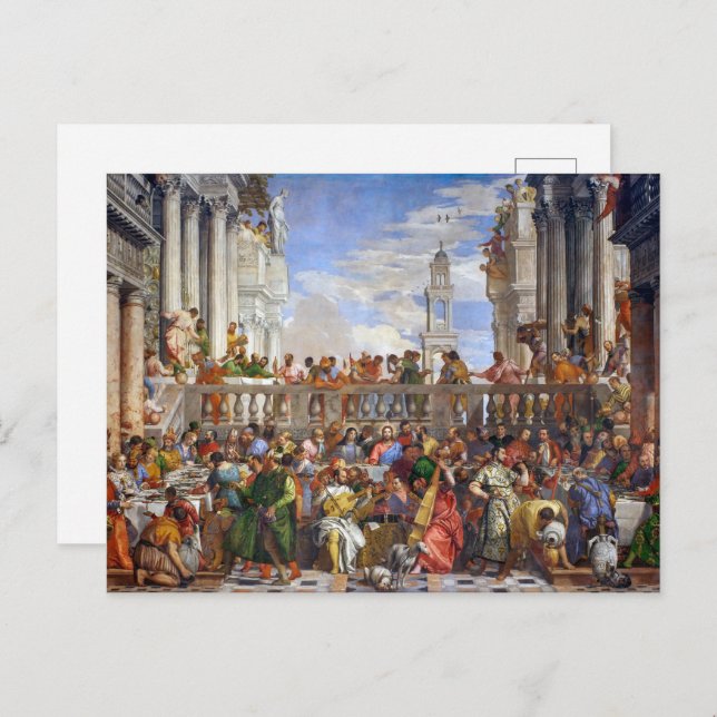 Die Hochzeit in Cana | Paolo Veronese | Postkarte (Vorne/Hinten)