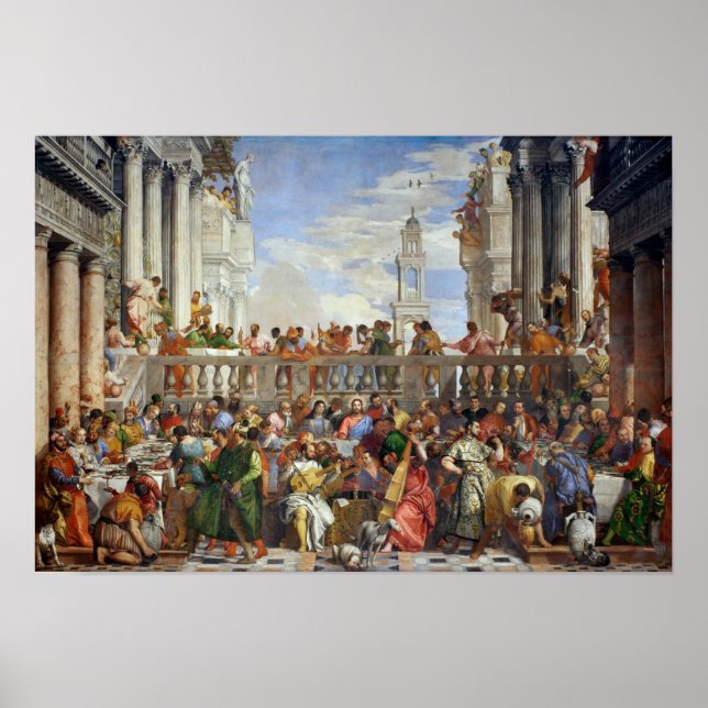 Die Hochzeit in Cana von Paolo Veronese - Poster (Vorne)