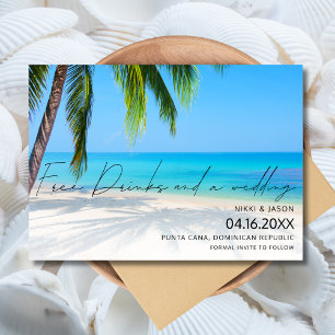 Die Hochzeit in Urlaubsort des Strandes ist kosten Save The Date