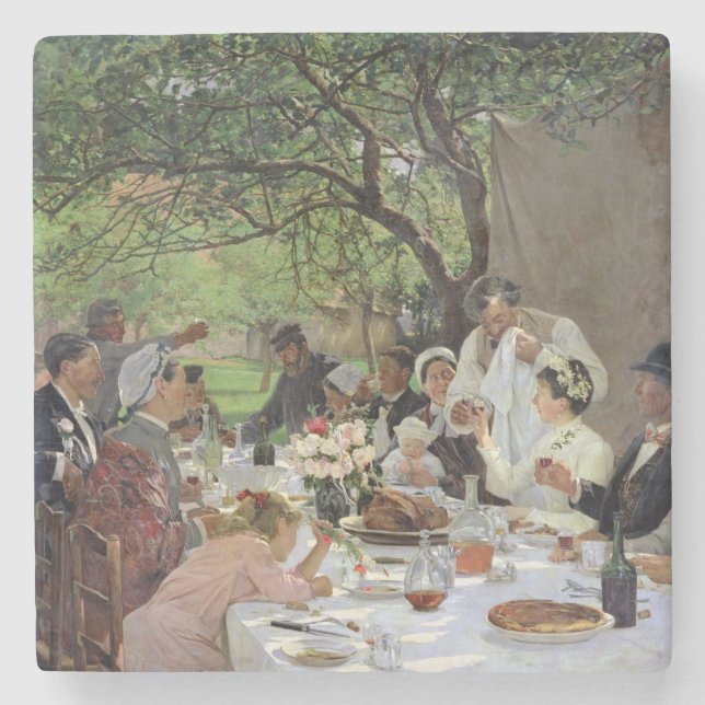 Die Hochzeit in Yport, 1886 Steinuntersetzer (Vorderseite)