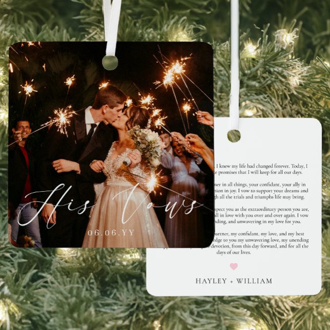 Die Hochzeit seines Fotos Ornament Aus Metall (Von Creator hochgeladen)