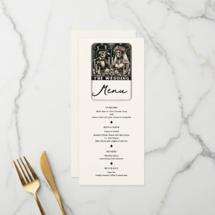 DIE HOCHZEIT Tarot Skelette Braut & Bräutigam Menü Menükarte
