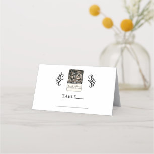 DIE HOCHZEIT Tarot Skelette Braut & Bräutigam Platzkarte