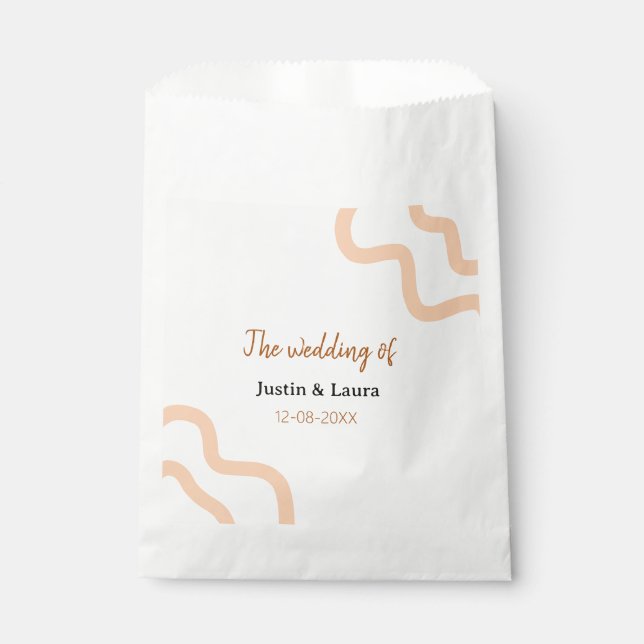 Die Hochzeit von add Braut Bräutigam Name Datum Pf Geschenktütchen (Vorderseite)