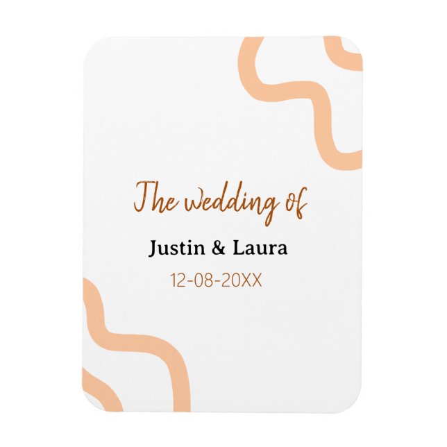 Die Hochzeit von add Braut Bräutigam Name Datum Pf Magnet (Vertikal)