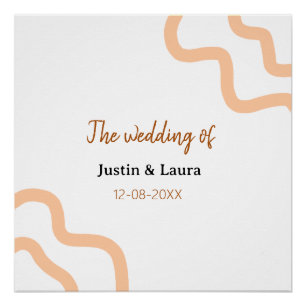 Die Hochzeit von add Braut Bräutigam Name Datum Pf Poster