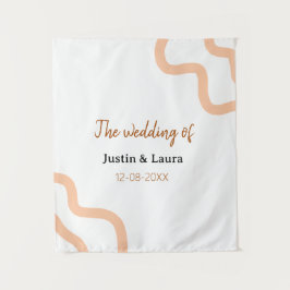 Die Hochzeit von add Braut Bräutigam Name Datum Pf Wandteppich