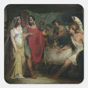 Die Hochzeit von Alexander der Große und von Quadratischer Aufkleber