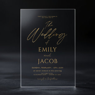 Die Hochzeit von Goldhochzeit Acryleinladungen