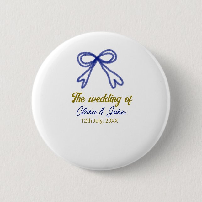 Die Hochzeit von Goldmedaille Button (Vorderseite)