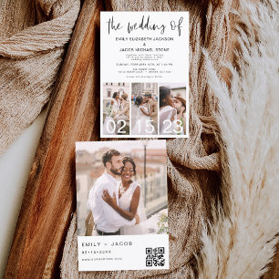 Die Hochzeit von Minimalistischem QR-Code Simple Flyer