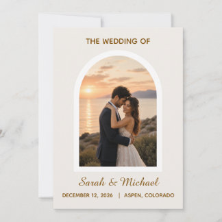 'Die Hochzeit von' Moderne Arch Foto Save-the-Date Einladung