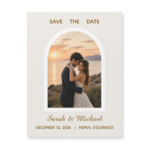 Die Hochzeit von moderner Arch-Foto-Save-the-Date-