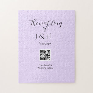 Die Hochzeit von Paarname QR-Code-Scan-Detail Puzzle