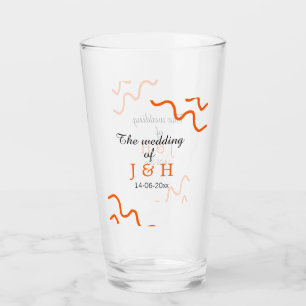 Die Hochzeit von Pärchen Namen Terracotta schwarz Glas