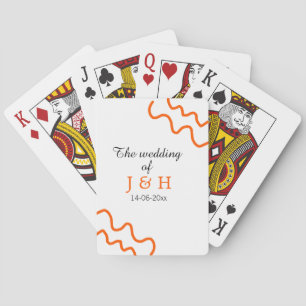 Die Hochzeit von Pärchen Namen Terracotta schwarz Spielkarten