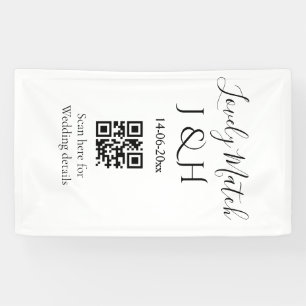 Die Hochzeit von Pärchennamen QR Code Scan Detail Banner