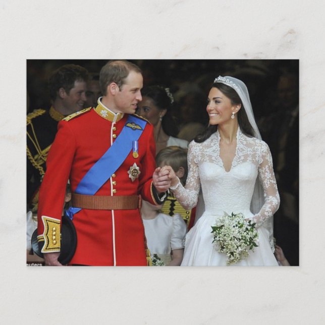 Die Hochzeit von Prinz William und Kate Middleton Postkarte (Vorderseite)