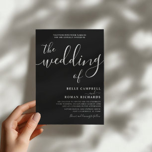 Die Hochzeit von Schwarz & Weiß Hochzeit Einladung