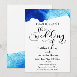 "Die Hochzeit von" Schwarze Typografie, einfach, e Einladung