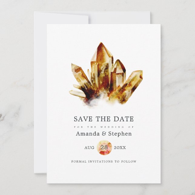 Die Hochzeit von Tigeraugen rettet das Datum Save The Date (Vorderseite)