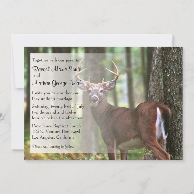 Die Hochzeits-Einladung eines Jägers Einladung (Vorderseite)