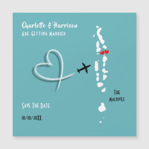 Die Hochzeitsdestination der Malediven Save the Da Magnetkarte