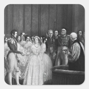 Die Hochzeitsfeier Quadratischer Aufkleber