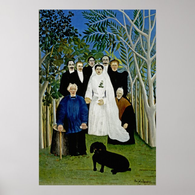 Die Hochzeitsfeier von Henri Rousseau Poster (Vorne)