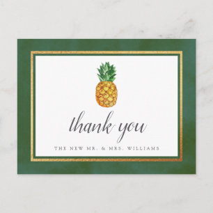 Die Hochzeitskollektion der Ananas mit tropischen  Ankündigungspostkarte