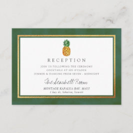 Die Hochzeitskollektion der Ananas mit tropischen Begleitkarte