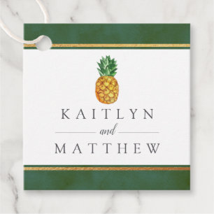 Die Hochzeitskollektion der Ananas mit tropischen Geschenkanhänger
