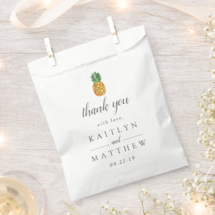 Die Hochzeitskollektion der Ananas mit tropischen  Geschenktütchen