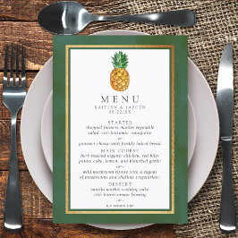 Die Hochzeitskollektion der Ananas mit tropischen Menükarte