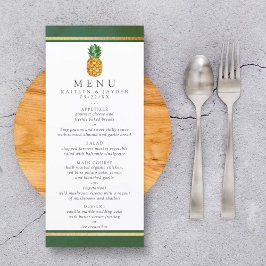 Die Hochzeitskollektion der Ananas mit tropischen Menükarte