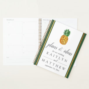 Die Hochzeitskollektion der Ananas mit tropischen  Planer