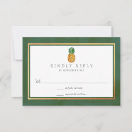 Die Hochzeitskollektion der Ananas mit tropischen RSVP Karte