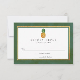 Die Hochzeitskollektion der Ananas mit tropischen  RSVP Karte