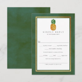 Die Hochzeitskollektion der Ananas mit tropischen RSVP Karte