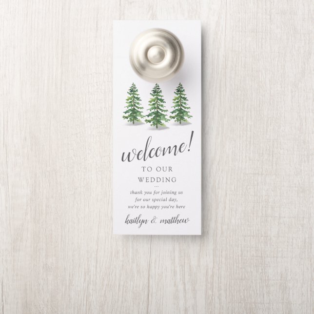 Die Hochzeitskollektion der Pinienwälder Türanhänger (Auf Knauf)