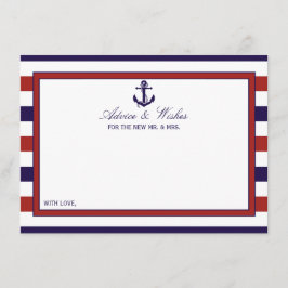 Die Hochzeitskollektion der roten und der Marine Hinweiskarte