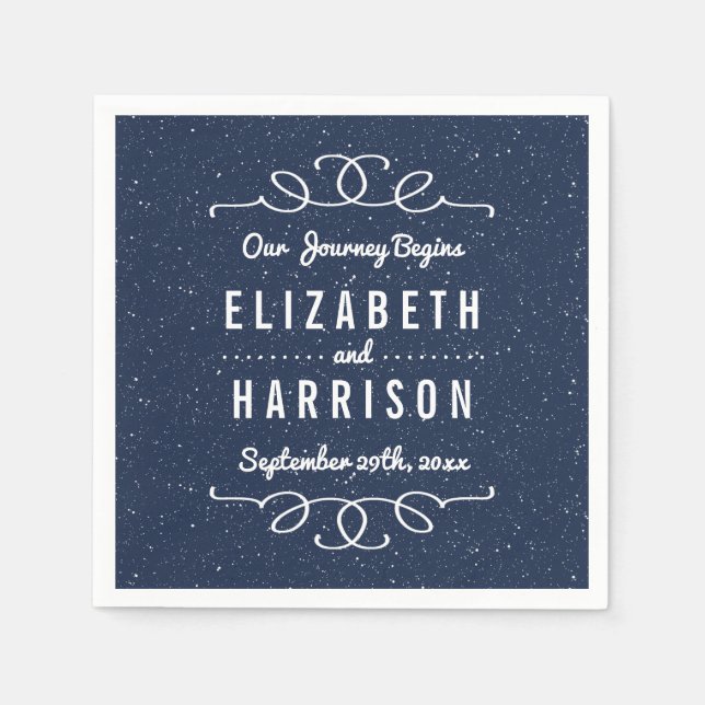 Die Hochzeitskollektion der Sternennacht Serviette (Vorderseite)