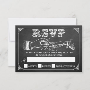 Die Hochzeitskollektion der Vintagen Ehe RSVP Karte