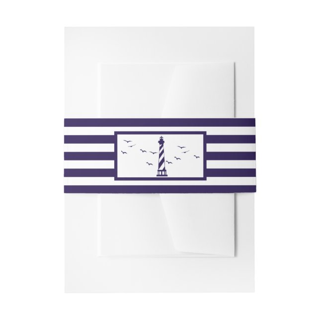 Die Hochzeitskollektion des Leuchtturms Einladungsbanderole (Vorderseite Beispiel)