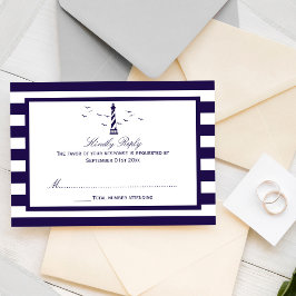 Die Hochzeitskollektion des Leuchtturms RSVP Karte