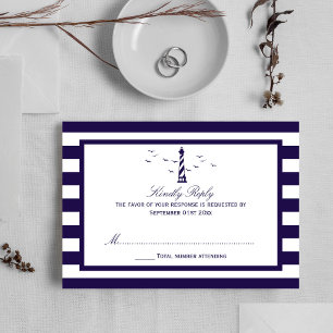 Die Hochzeitskollektion des Leuchtturms RSVP Karte