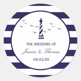 Die Hochzeitskollektion des Leuchtturms Runder Aufkleber