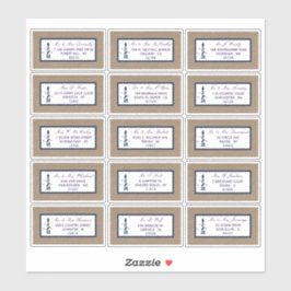 Die Hochzeitskollektion des Nautical Lighthouse Bu Aufkleber