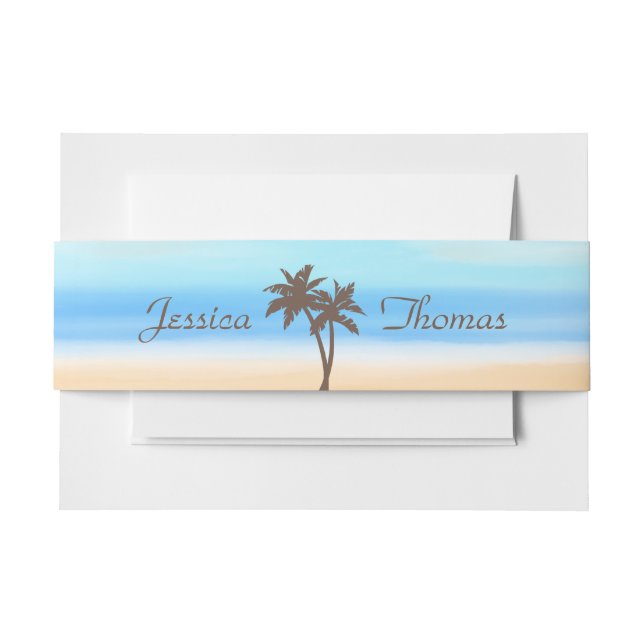 Die Hochzeitskollektion des Strandbades Einladungsbanderole (Vorderseite Beispiel)